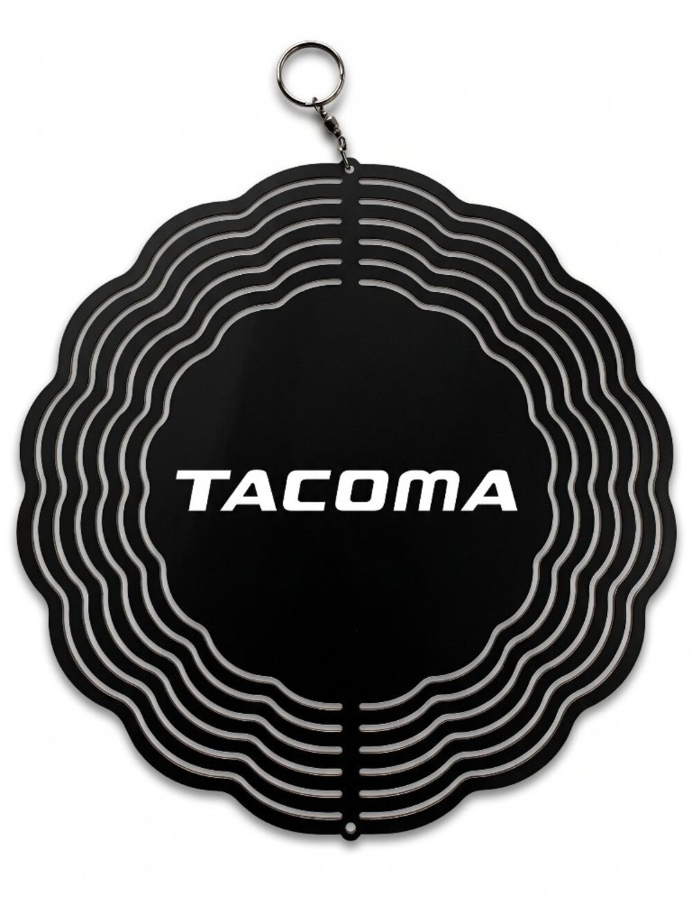 10" Toyota Tacoma Kinetic Wind Spinner - Black Metal Hanging Yard Decor